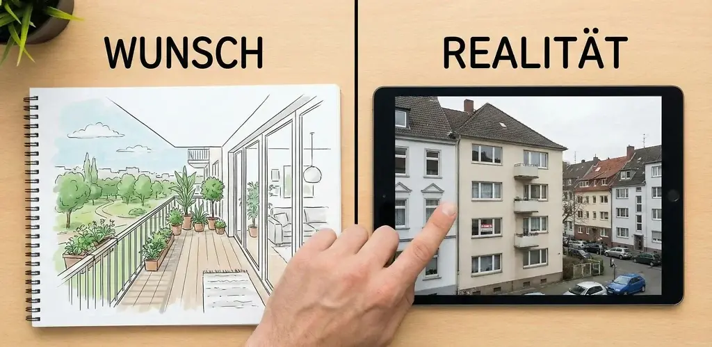 Wohnungssuche Wunsch vs. Realität