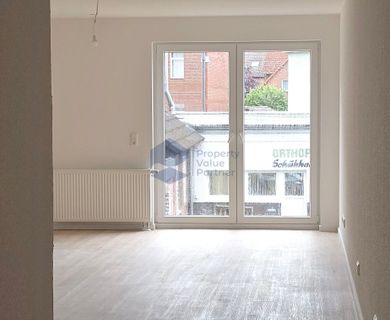 Modern, hell, großzügig: Stilvolle 2-Zimmer-Wohnung mit offenem Wohn-Essbereich