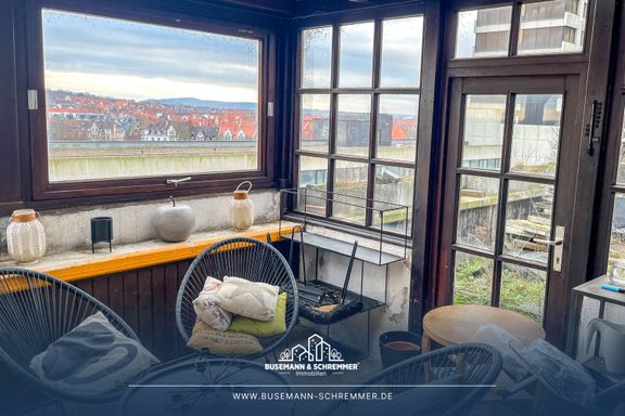 &ndash; RESERVIERT &ndash; Penthouse-Maisonette mit Wintergarten und Dachterrasse im Ihme-Zentrum Hannover