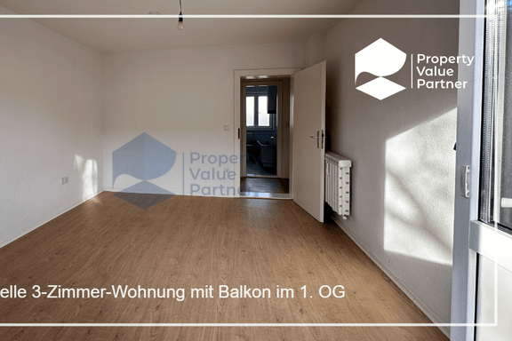 Helle 3-Zimmer-Wohnung mit Balkon im 1. OG